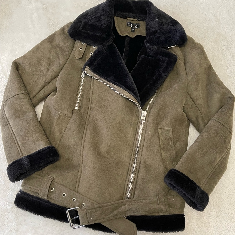 ***SOLD***Suede Jacket from Top Shop 🖤 - Picture 1 of 7